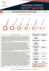 SOFTWARE Investment Report Valithea Advisory